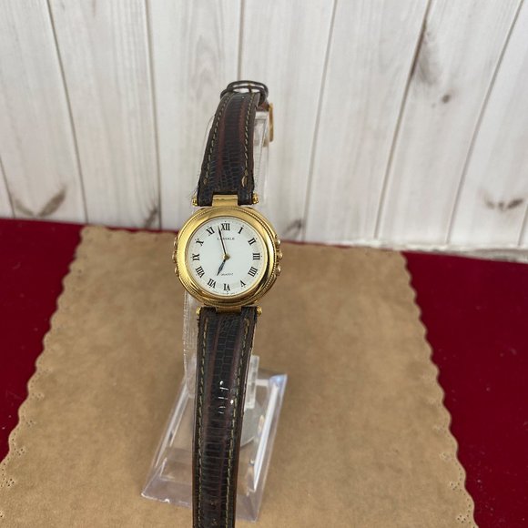 Vintage Lassale Gold Plated Quartz Roman Numeral Dress Watch - Picture 2 of 9